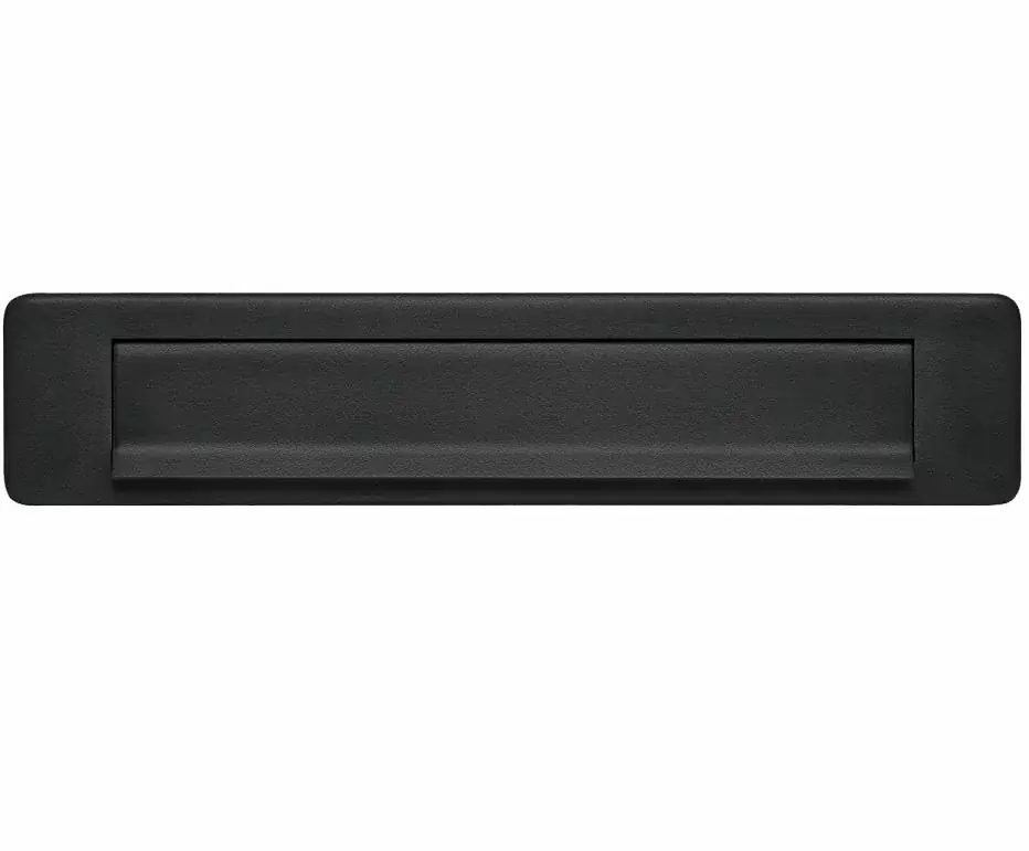 Exclusieve Aanbieding Briefplaat QUADRA rechthoek rvs zwart