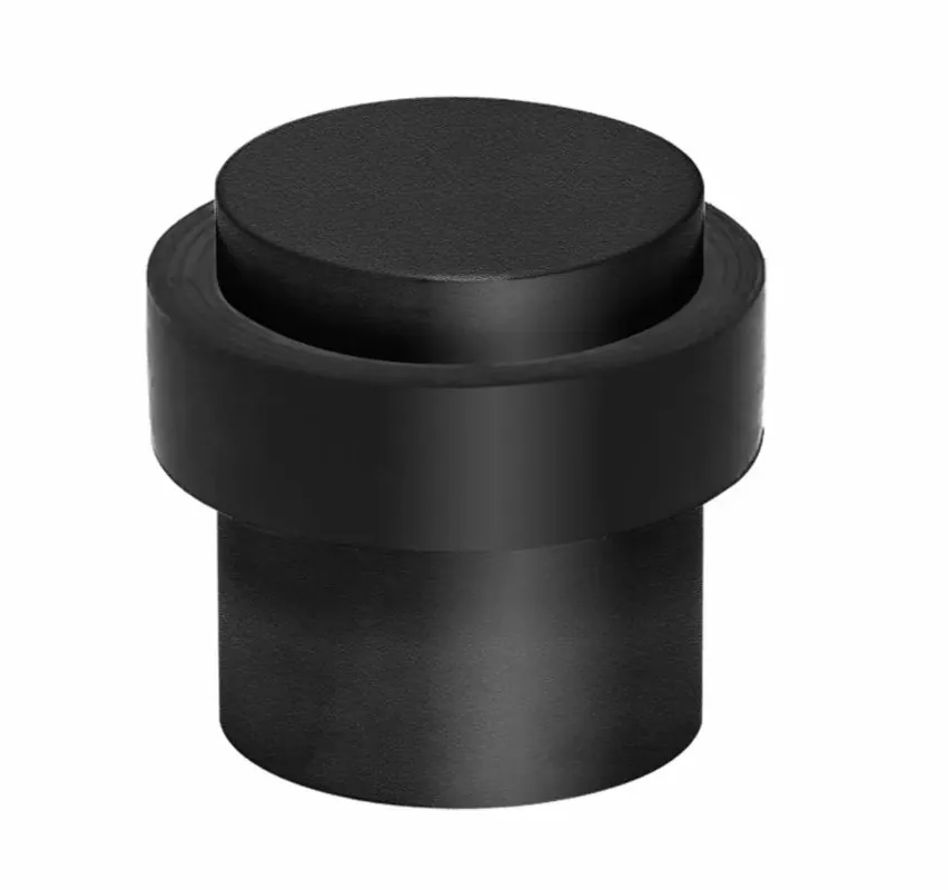 Snelle Levering Deurstop vloermontage ø39x40mm zwart