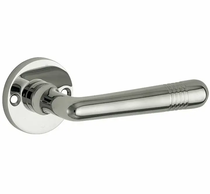 Goedkoop Deurklink op ongeveerd rozet Art-Deco/Elegant glans nikkel