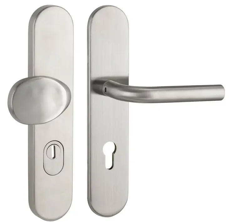 SKG3 PC72 knop/kruk L op ovaal schild TOP + kerntrekbeveiliging rvs Fabrieksprijs