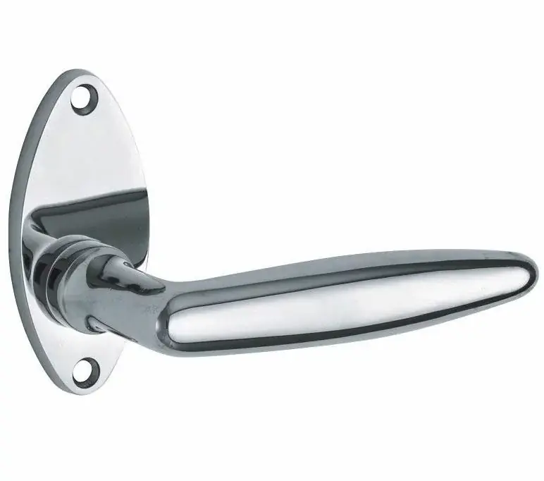 Deurklink op rozet Dudok/elips glans chroom Aanbieding