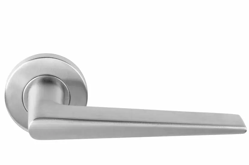 Deurklink BASICS LBXXIH op ronde rozet mat rvs Bestel Nu
