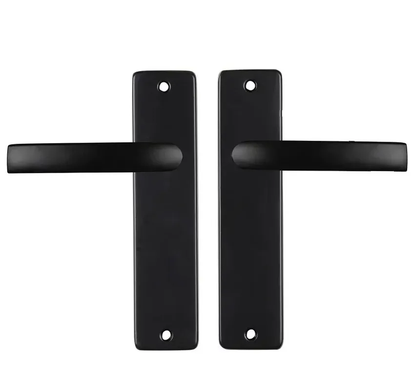 ODShop deurklink vierkant met kortschild blind aluminium zwart Premium