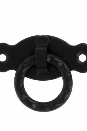 Uitverkoop Stalen Handgreep met ring 80x28x1.5 mm zwart
