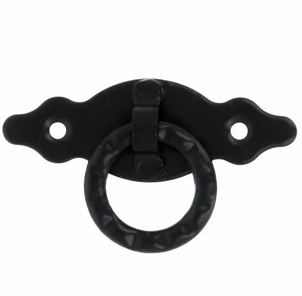Uitverkoop Stalen Handgreep met ring 80x28x1.5 mm zwart