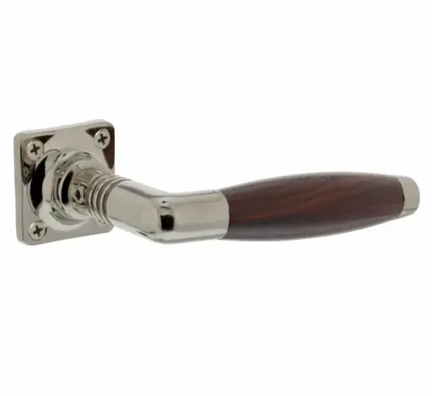 Bestel Nu Intersteel deurklink Ton basic met rozet 38x38x6mm nikkel/palissander