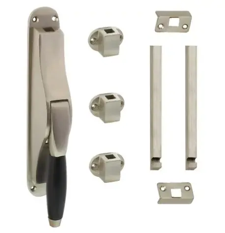 Intersteel set pomp-espagnolet Ton Basic inclusief stangenset 2x 1250mm nikkel mat/ebbenhout Uitverkoop