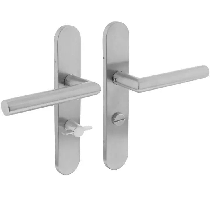 Voordeelprijs Intersteel deurklink Jura op verdekt schild ovaal WC63/8 mm rvs