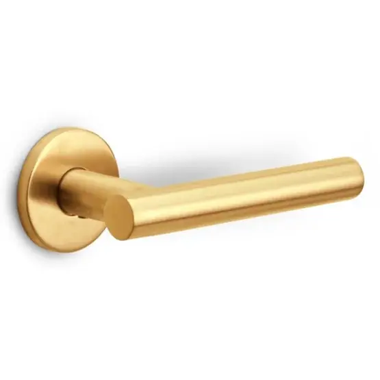 Deurklink BASICS LBVII-19 op ronde rozet PVD mat goud Superprijs