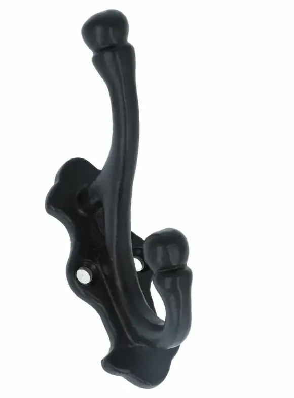 Koopje Kapstokhaak ijzer zwart 80 mm