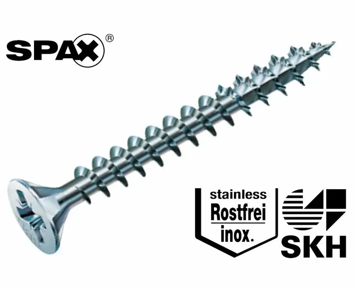 25 stuks rvs 4.5 x 45 mm Spax spaanplaatschroef platkop met pozidrive kruisindruk Shop Nu
