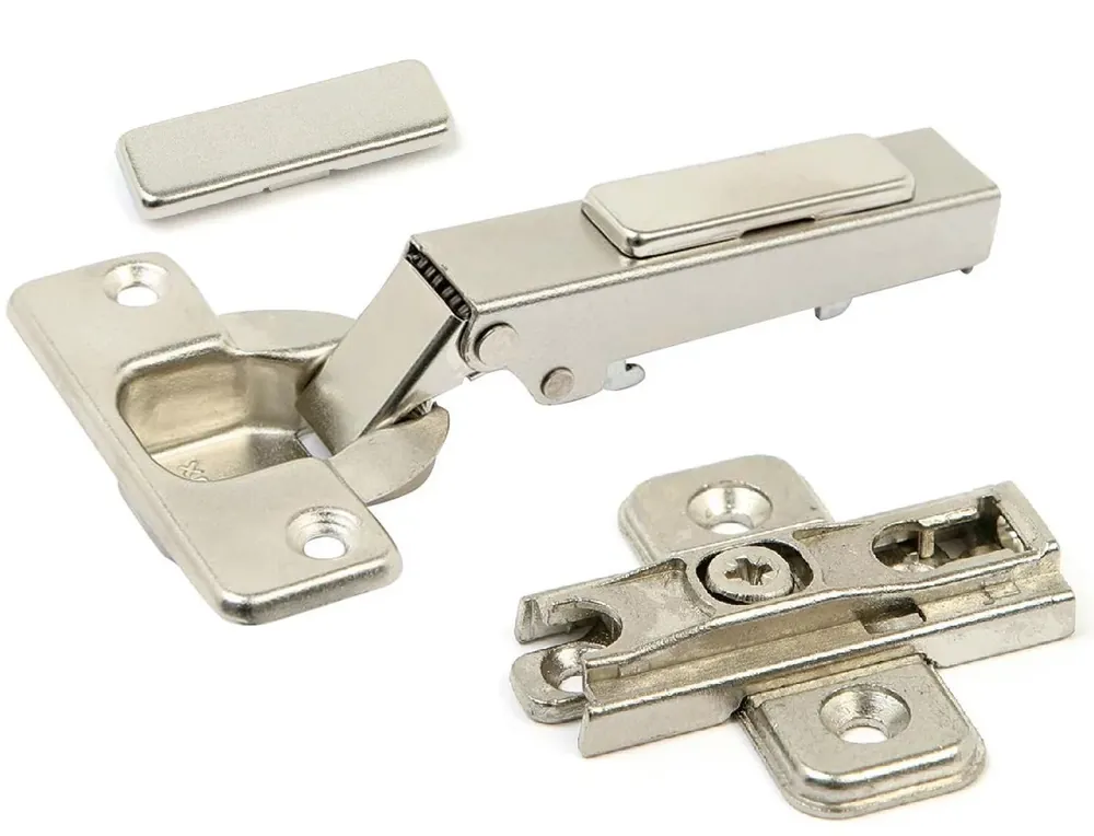 Direct Beschikbaar Potscharnier push-to-open Mesuco 143 volledig opdek opschroefbaar 48 mm