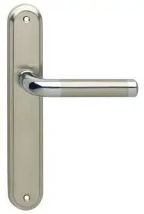 Gecertificeerd Intersteel deurklink Agatha op langschild blind chroom/mat nikkel