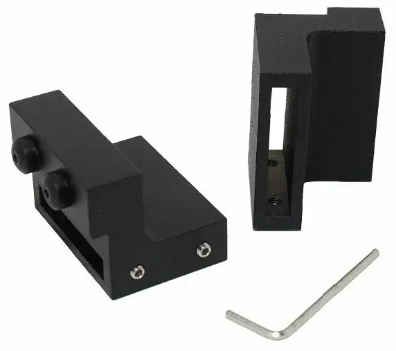 Actieprijs Intersteel set van 2 stoppers tbv schuifdeursysteem, incl. bevestiging, zwart