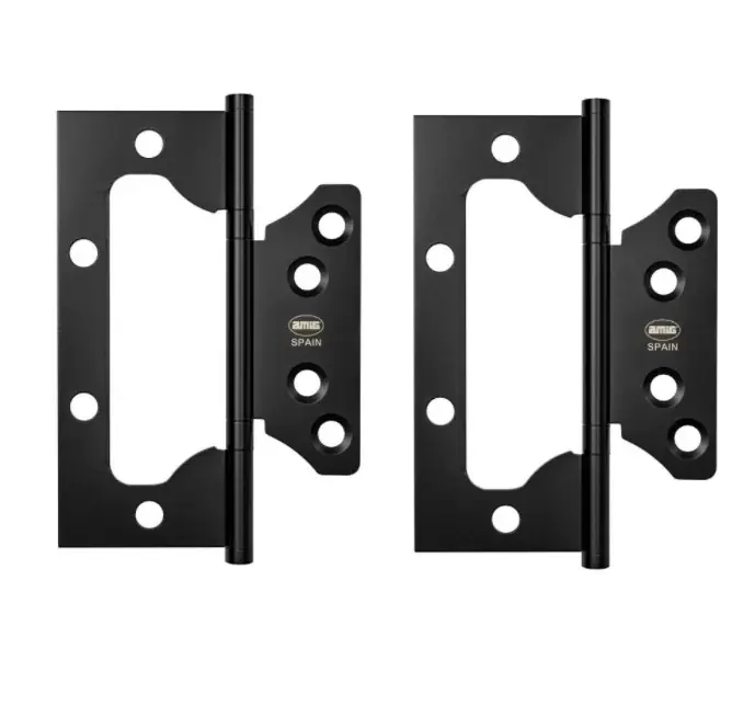 Uitverkoop Set van 2 freesvrije scharnieren 100x40x2.5 mm zwart