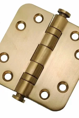 Bestel Nu Kogellagerscharnier 7676 mm ronde hoek PVD mat goud