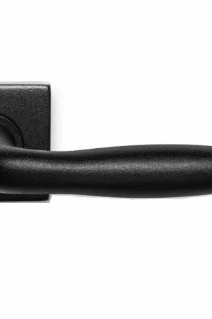 Dagaanbieding Deurklink Sigaar op vierkant rozet rvs/zwart