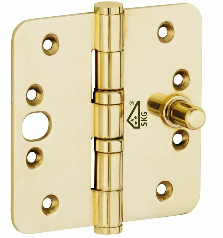Direct Beschikbaar Kogellagerscharnier SKG3 89×89 ronde hoek vlak messing ongelakt