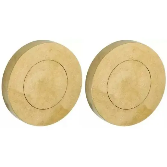Set van twee blinde plaatjes Vivo BB messing antiek Must-Have