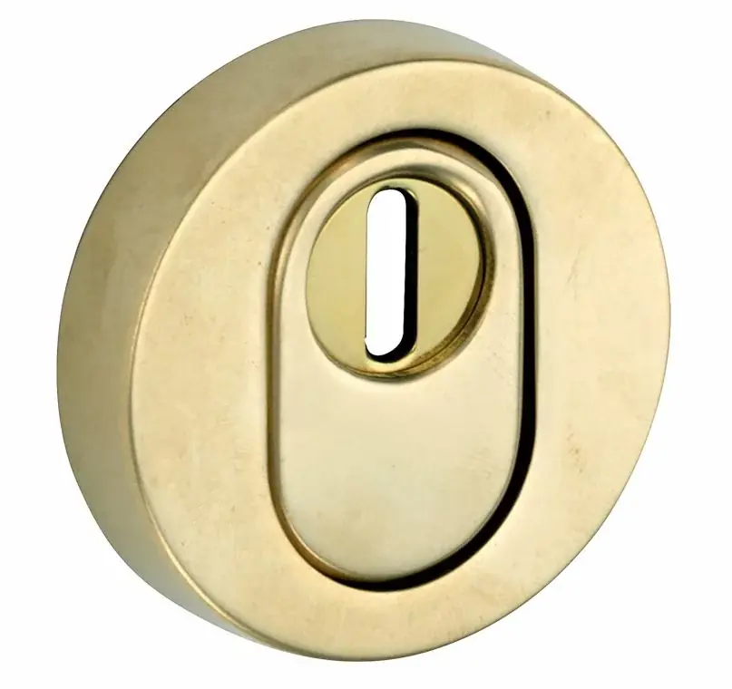 SKG3 cilinderrozet buiten + kerntrekbeveiliging Elegant messing antiek Exclusieve Aanbieding