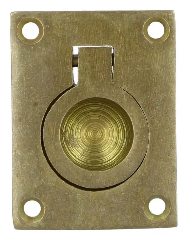 Nu Kopen Intersteel Luikring recht 65mm x 49mm messing getrommeld
