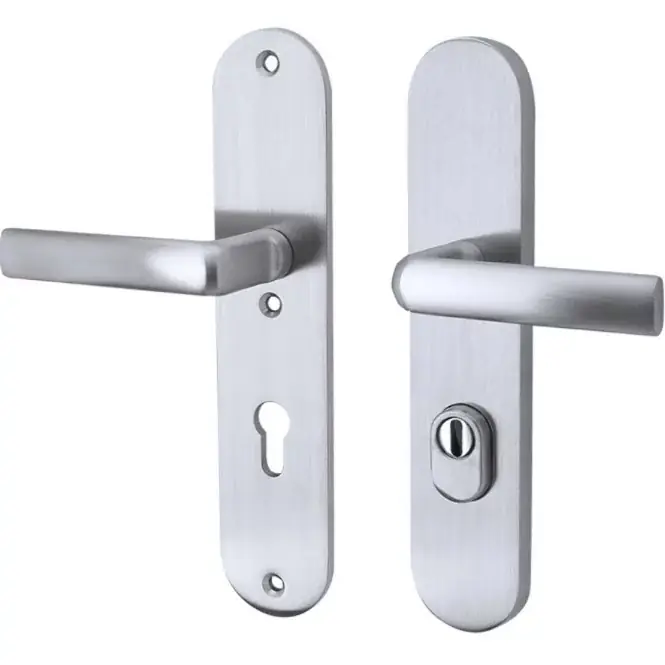 Favoriet SKG3 PC92 kruk/kruk op ovaal schild Padania links + kerntrekbeveiliging mat chroom