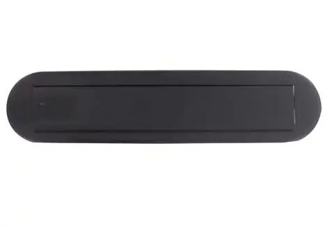 Shop Nu Intersteel briefplaat ovaal met klep/regenrand rvs/mat zwart