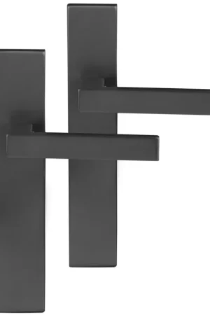 Alleen Vandaag Differnz deurklink Tilburg op rechthoekig schild blind gunmetal