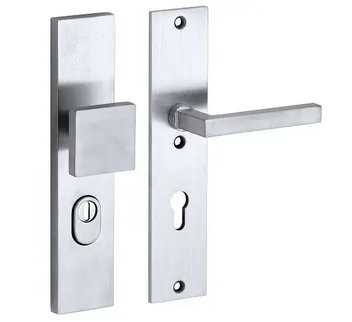 SKG3 PC55 knop/kruk op schild Kare/Bauhaus rechts + kerntrekbeveiliging mat chroom Koop Online