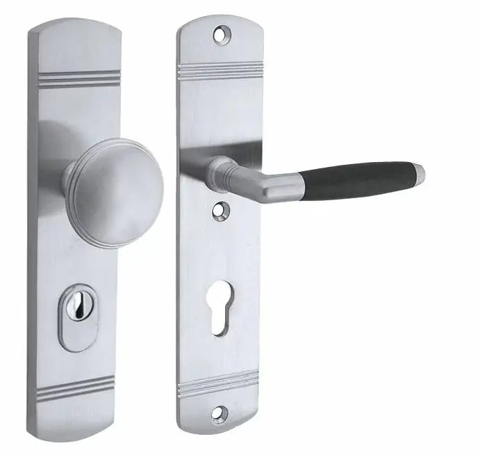 SKG3 PC55 knop/kruk op schild Ton rechts + kerntrekbeveiliging mat chroom Actieprijs