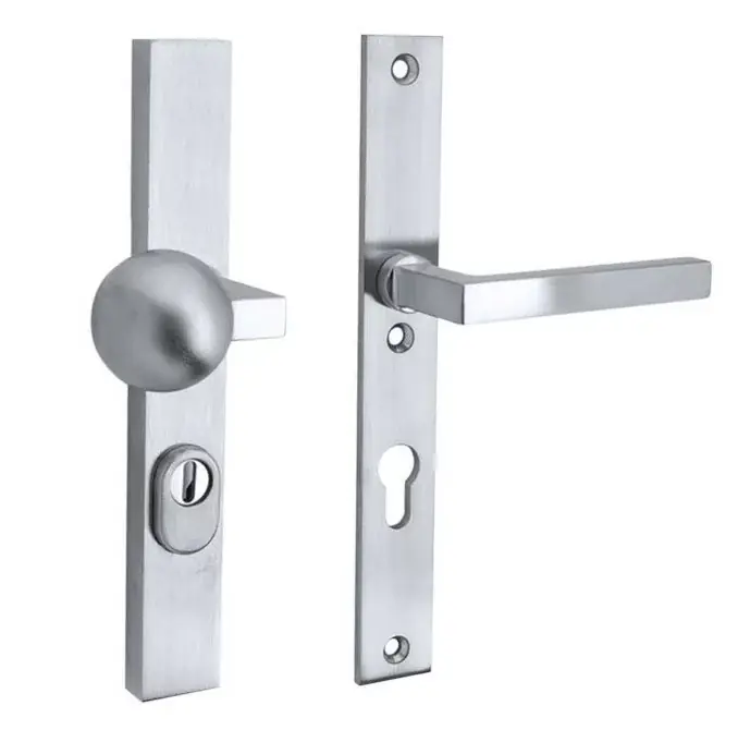 SKG3 PC55 knop/kruk op smalschild Kare/Bauhaus rechts + kerntrekbeveiliging mat chroom Beste Prijs