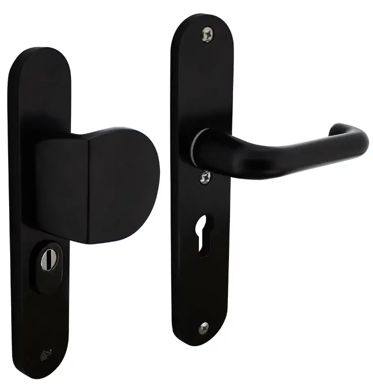 Intersteel veiligheidsbeslag PC55 met kerntrek beveiliging greep/kruk SKG3 aluminium zwart Bestel Nu