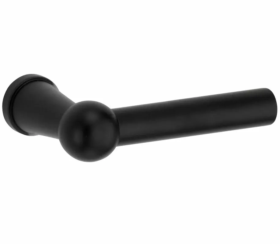 Deurklink Chemin de Fer 100mm mat zwart Op = Op