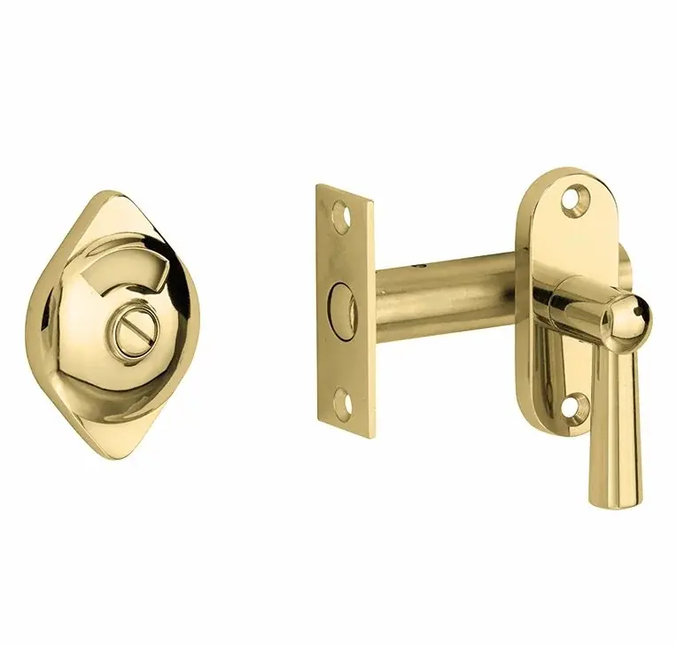 Lage Prijs Vrij/Bezet insteekgrendel Elegant messing ongelakt