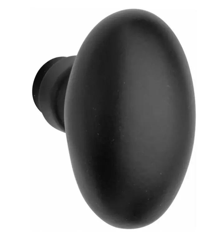 Goedkoop Knopkruk Ei 60×32 mm mat zwart