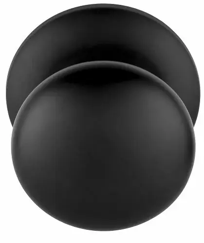 Voordeurknop BASICS LB80V Vast Met rozet mat zwart Direct Verzonden