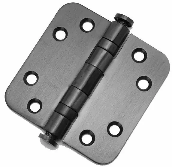 Kogellagerscharnier 7676 mm ronde hoek PVD gunmetal Populair
