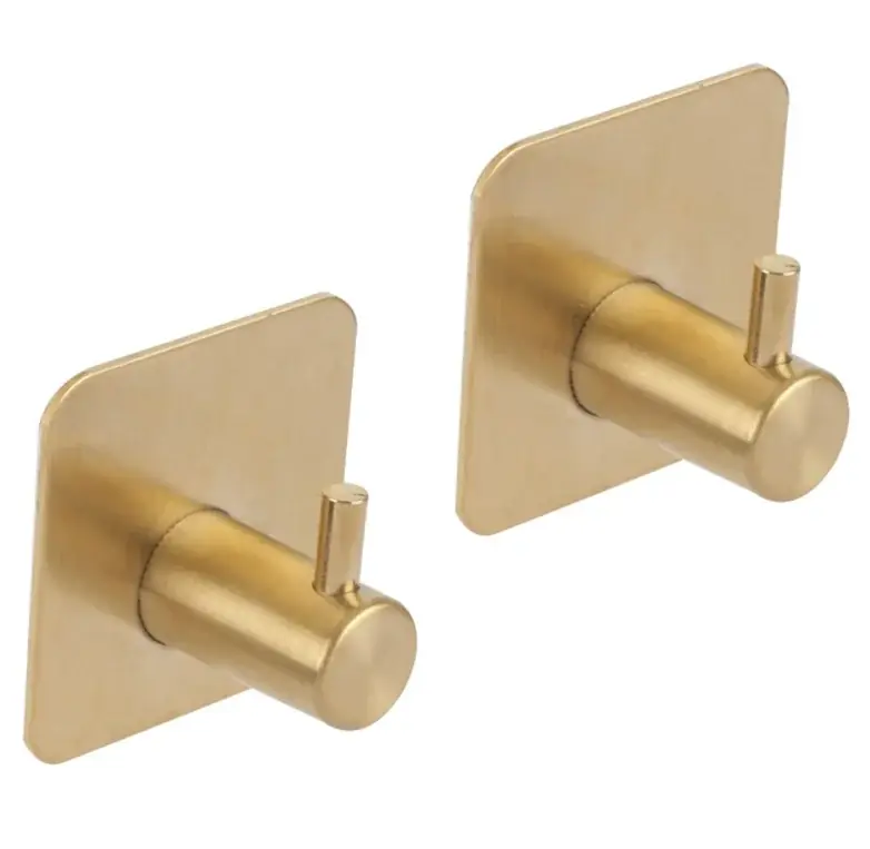 Differnz haak zelfklevend vierkant rvs goud 2 stuks Gratis Retour