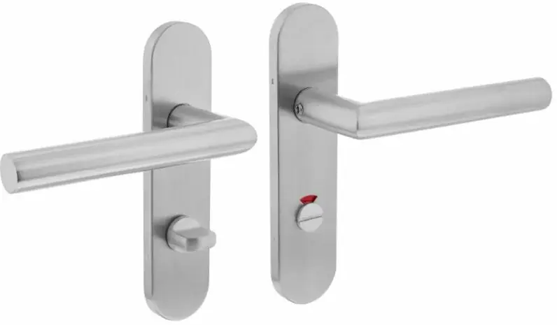 Intersteel deurklink Jura Basic op ovaal verdekt schild 170 x 40 mm WC63/8 mm rvs Shop Nu