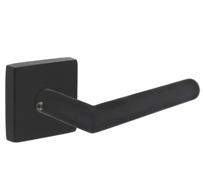 Laatste Kans Intersteel set achterdeurbeslag vierkant deurklink Jura met massieve rozetten rvs mat zwart