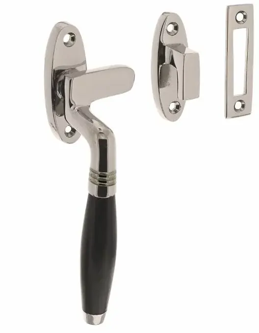 Intersteel raamsluiting Ton Model links nikkel/ebbenhout Exclusieve Aanbieding