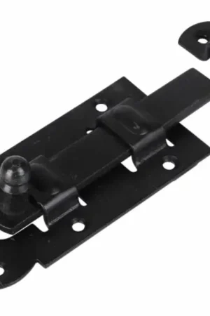 Superprijs Starx rolschuif met ronde knop en sluitlus 120 mm zwart