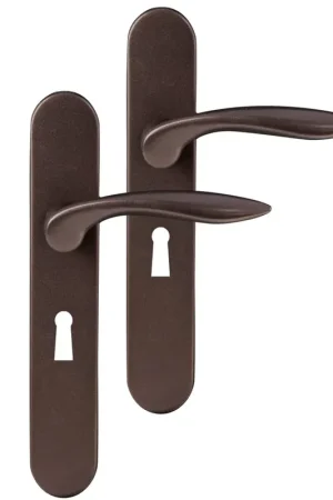 Differnz deurklink Groningen op ovaal schild SL56 donker brons Dagaanbieding