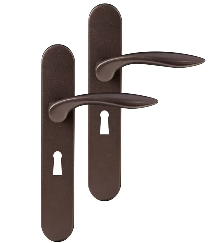 Differnz deurklink Groningen op ovaal schild SL56 donker brons Dagaanbieding
