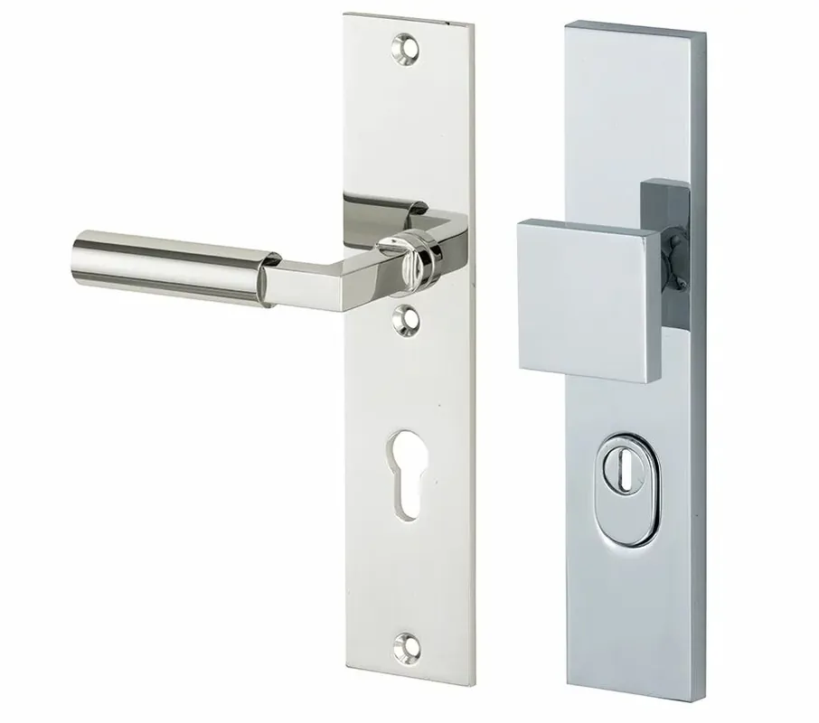 SKG3 PC55 knop/kruk op schild Bauhaus links + kerntrekbeveiliging glans chroom Nu Kopen