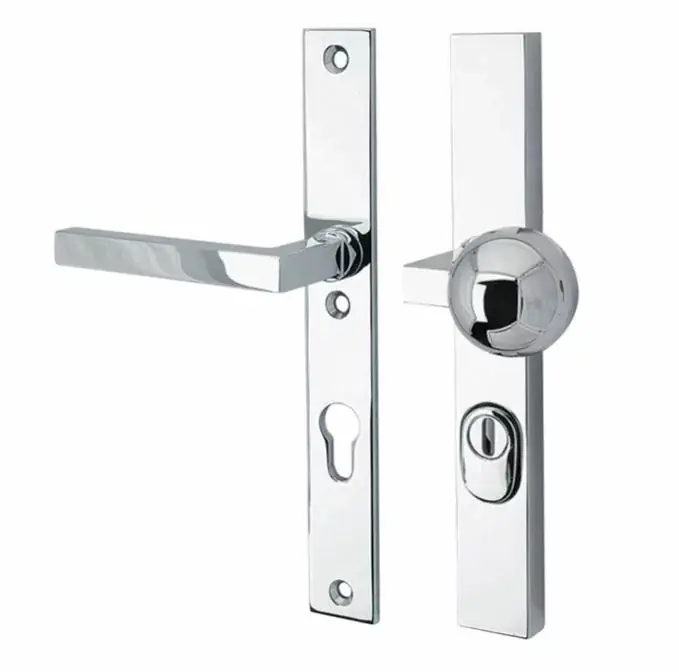 Koop Vandaag SKG3 PC92 knop/kruk op smalschild Kare/Bauhaus links + kerntrekbeveiliging glans chroom