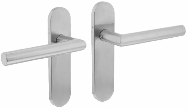 Intersteel deurklink Jura Basic op ovaal verdekt schild 170 x 40 mm blind rvs Goedkoop