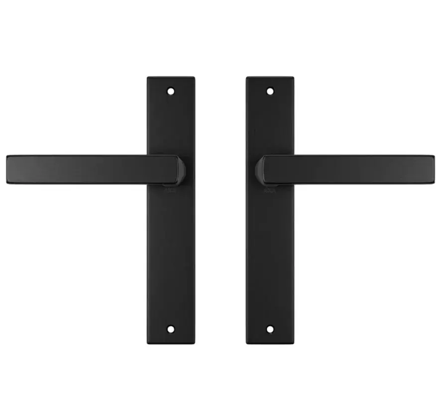 Beste Prijs AXA binnendeurbeslag Edge blind met deurklink Riga aluminium zwart