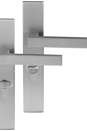 Shop Nu Differnz deurklink Tilburg op rechthoekig schild WC63/8 mat chroom