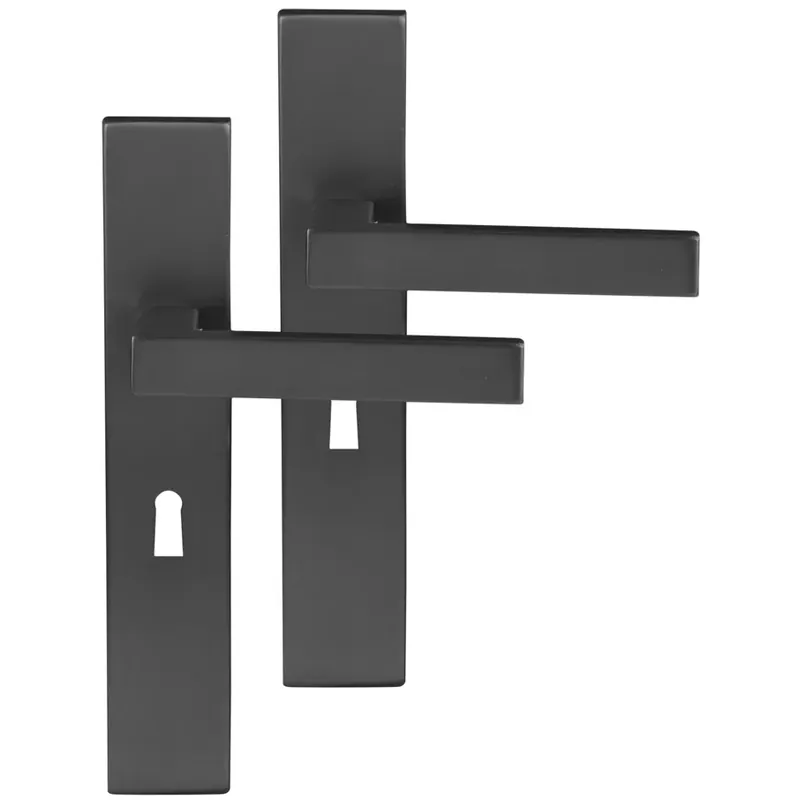 Op = Op Differnz deurklink Tilburg op rechthoekig schild SL56 gunmetal